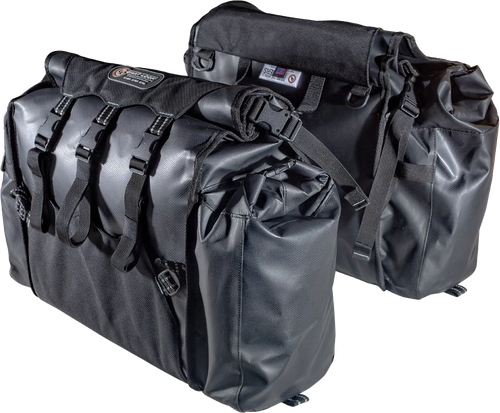 Giant Loop Round The World Panniers 90L Black - Durable Waterproof Off-Road Motorcycle Luggage