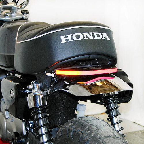 New Rage Cycles Monkey Tail Light with Side Mount License Plate Frame - Horizontal or Vertical Mounting