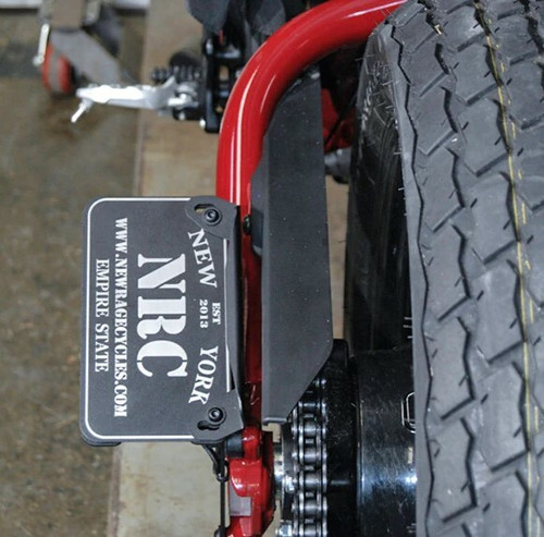 NEW RAGE CYCLES FTR-SIDE Side Mount License Plate Holder with License Plate Light