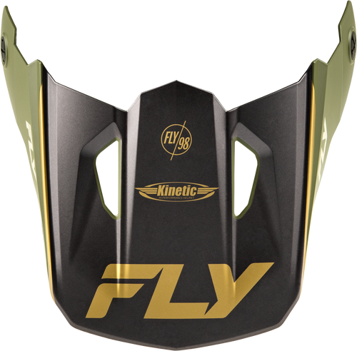 Fly Racing Kinetic Rally Helmet Visor Matte Moss Gray/Khaki/White (XS/S)