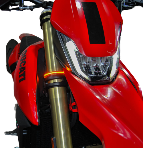 NEW RAGE CYCLES Front LED Turn Signals for Ducati - Part No. 698-FB