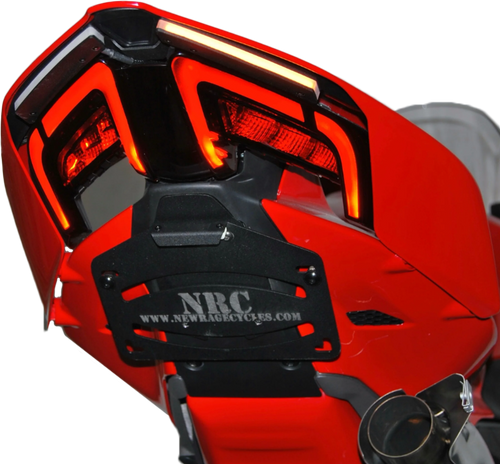 NEW RAGE CYCLES V4-FE-T-25 Fender Eliminator for Ducati with LED Tail Light and License Plate Kit