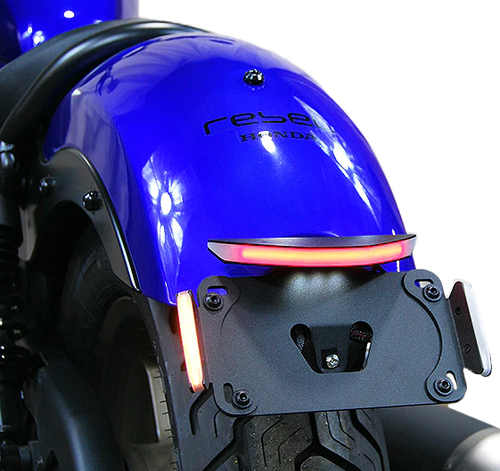 New Rage Cycles Rebel 500 Fender Eliminator Kit with LED Tail Light and License Plate Mount