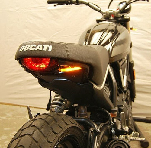 NEW RAGE CYCLES Sixty2-FE-P Fender Eliminator for Ducati with LED Tail Light and License Plate Kit
