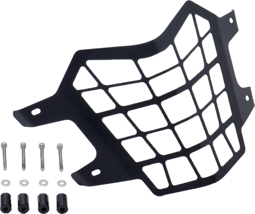 ZETA Headlight Guard for Yamaha - Model ZE52-4410 Black Mesh Steel