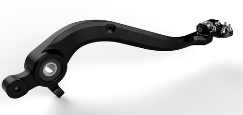 FLO MOTORSPORTS MXBP-523 BLK Folding Tip Brake Pedal - Unbreakable CNC Machined Aluminum Design