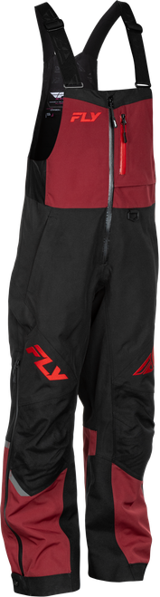 Fly Racing Women's Carbon Bibs Merlot/Red XS – Waterproof and Breathable Motorcycle Gear