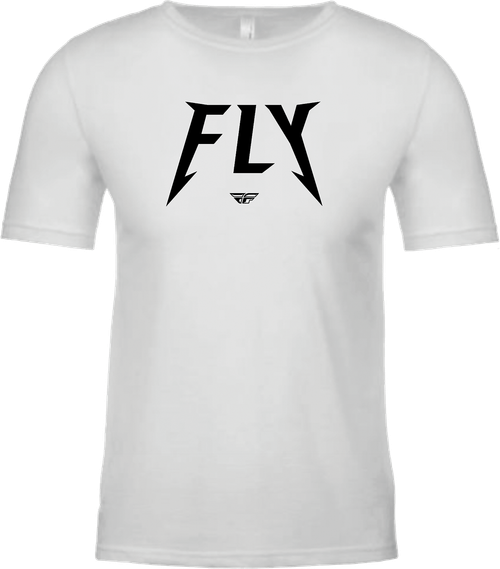 Fly Racing Fly Master Tee White 2XL - Premium Crew Neck Motorcycle T-Shirt