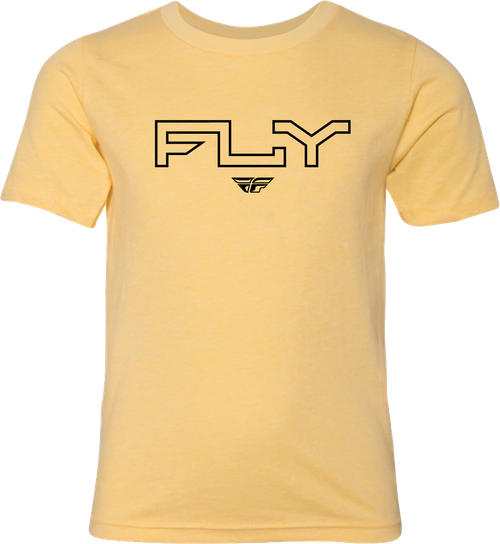 Fly Racing Youth Fly Edge Tee Banana Ys - Premium Crew Neck T-Shirt with Screen Print Pattern