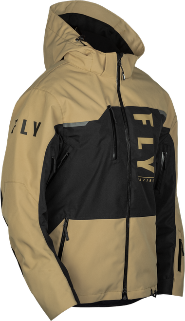 Fly Racing Carbon Jacket Black/Tan 2X – Waterproof and Breathable Snow Sports Jacket