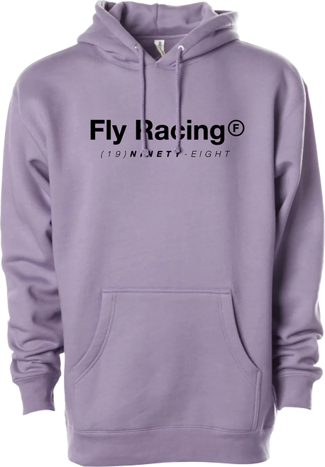 Fly Racing Trademark Hoodie Plum 2X - Comfortable Cotton-Poly Blend with Screen Print Design