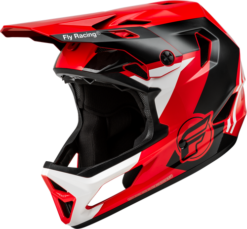 Fly Racing Youth Rayce Bicycle Helmet - Red, Black & White, Size Medium