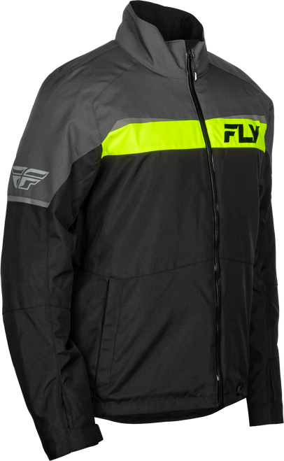 Fly Racing Aurora Jacket Grey/Black Small - Weatherproof Motorcycle Outerwear with Insulation