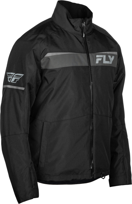 Fly Racing Aurora Jacket Black/Grey 4X – Weatherproof Snowboarding and Skiing Outerwear