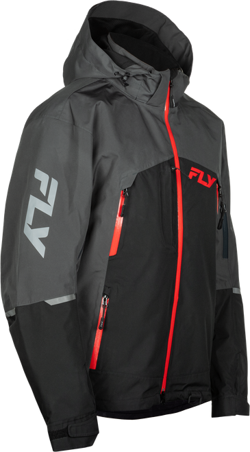 Fly Racing Incline Jacket Grey/Black 2X - Waterproof, Breathable Motorcycle Outerwear