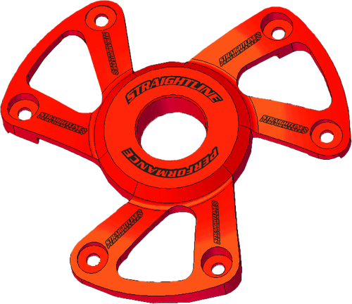 STRAIGHTLINE Polaris P22 Clutch Cover Anodized Red - Part 123-172