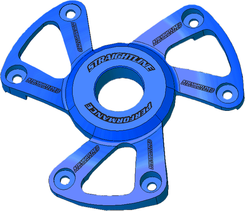 STRAIGHTLINE Polaris P22 Clutch Cover Anodized Blue - Part 123-173