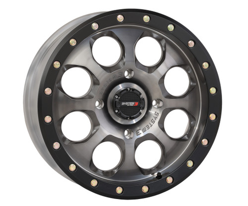 SYSTEM 3 Sb7 Bl Wheel 18x7 Matte Titanium with 4+3 Offset and 5/4.5 Bolt Pattern