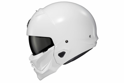 Scorpion EXO Covert 2 Open Face Helmet Gloss White Large – Advanced Safety and Comfort for Motorcyclists