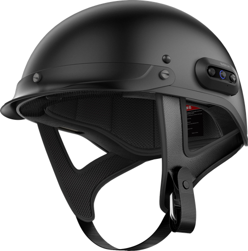 SENA Cavalry 2 Half Helmet Matte Black with Mesh Intercom Technology (Part #CAVALRY2-MB00M1)