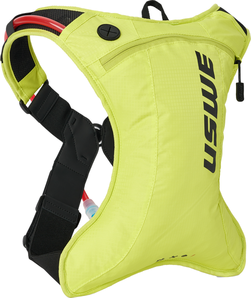 USWE Outlander Moto 2L Hydration Pack Crazy Yellow with No Dancing Monkey 1.2 Harness System