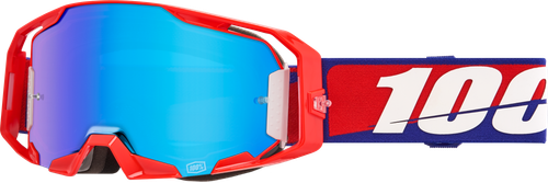 100-Percent Armatic Goggle with Mirror Blue Lens - High Impact MX Eyewear