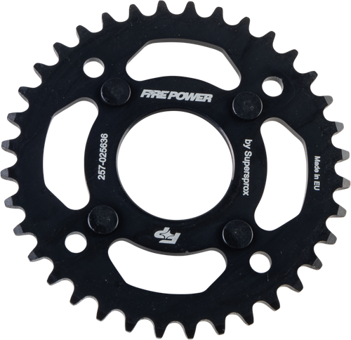 FIRE POWER Rear Sprocket Steel 36T Black - Durable Off-Road Motorcycle Part