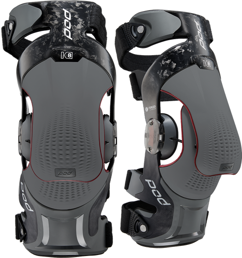 POD K8 3.0 Carbon Knee Brace - Pr (Large) with Forged Carbon Frame and Human Motion Hinge