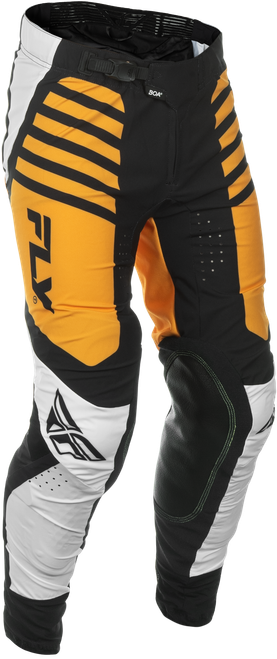 Fly Racing Youth Lite Pants White/Black/Mustard Size 26 – Lightweight Motocross Riding Gear