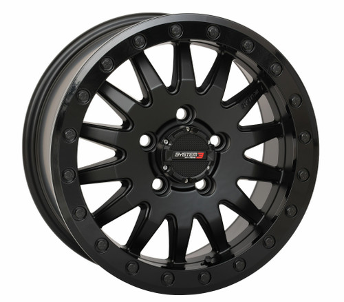SYSTEM 3 Sb8 Wheel 15x7 Matte Black with +38mm Offset (Part Number 15S3-8544)