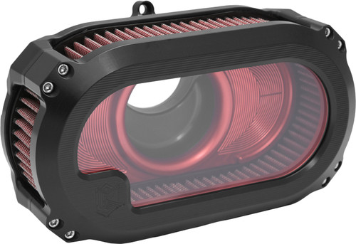 KENS FACTORY NXT-05BR NL Air Cleaner with Glass Black and Red Cover for Harley-Davidson FLHX 2024