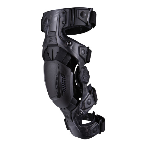 EVS Web Eclipse Knee Brace Large Black – Lightweight Carbon Fiber Support with Impact Protection