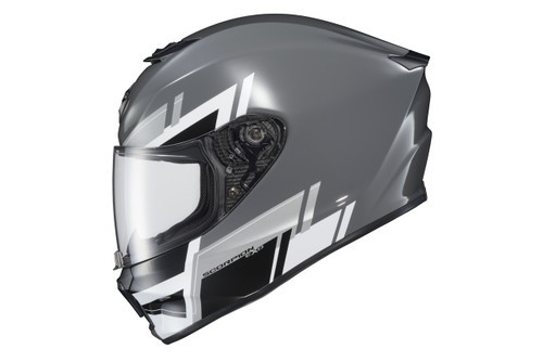 Scorpion EXO Exo R420 Full Face Helmet - Pace Cement SM (Part #42-2313)