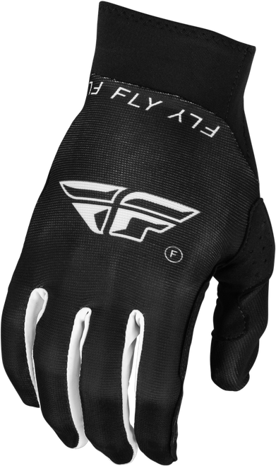 Fly Racing Pro Lite Gloves Black/White XS - Lightweight Race Gloves with Touch Screen Compatibility