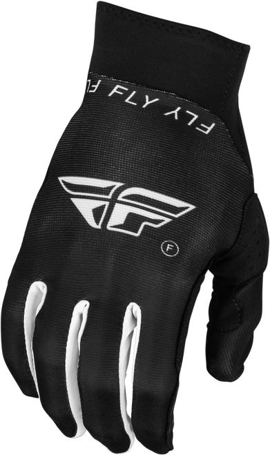 Fly Racing Pro Lite Gloves Black/White Medium – Lightweight Race Gloves with Touch Screen Compatibility