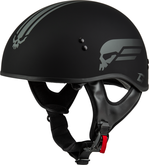 GMAX HH-65 Naked Retribution Helmet Matte Black/Silver Large