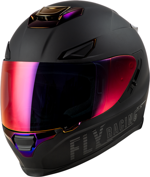Fly Racing Sentinel Recon Helmet Matte Black/Purple Chrome XL - D.O.T. & ECE Approved Motorcycle Helmet with Anti-Fog Shield and Comfort Features