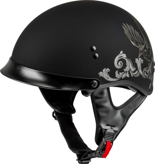 GMAX HH-65 Corvus Matte Black/Tan Motorcycle Helmet with Sun Shields and Ventilation
