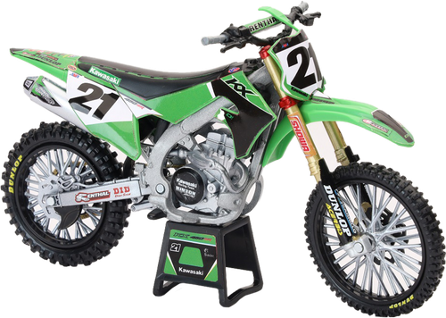 NEW-RAY 1:12 Scale Kawasaki Factory Team KX450F Jason Anderson #21 Model