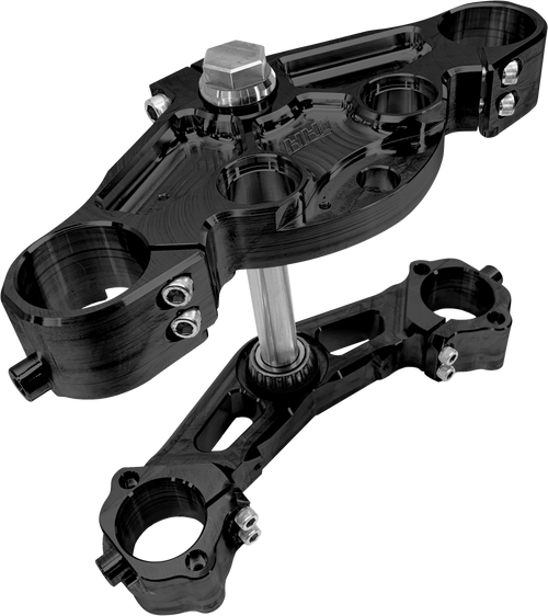 HAWG HALTERS INC Dominator Tree Set Stock Conversion Black for Pre-2013 Harley Touring Models (Part #49EFLAR3-SR13)