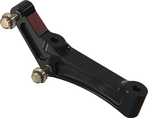 Hawg Halters Inc. FBRMAB-108 Radial Mount Adapter Bracket for Harley Front Disc Calipers in Black