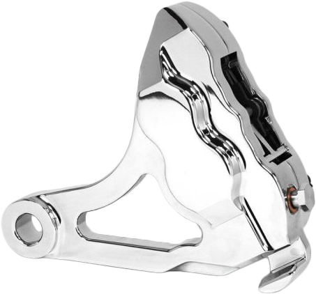 HAWG Halters Inc RKSTCC506 4-Piston Rear Caliper Assembly in Chrome or Black Finish for Harley FX Models