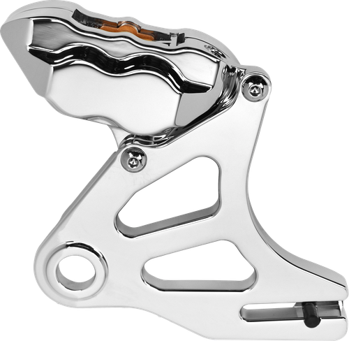 HAWG HALTERS INC RKSTCC518 4 Piston Rear Caliper Kit for Harley Davidson Touring 2018 and Up - Chrome Finish