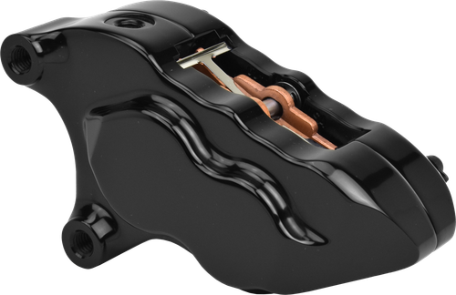 HAWG HALTERS INC 4 Piston Front Caliper Left Hand Black with 11.8-inch Rotor