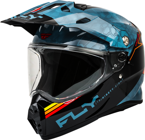 Fly Racing Trekker Kryptek Conceal Motorcycle Helmet Slate/Black/Red Medium