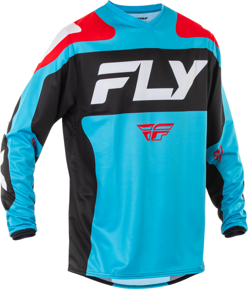 Fly Racing F 16 Jersey Cyan/Black/White Medium - Lightweight Performance Motorcycle Jersey