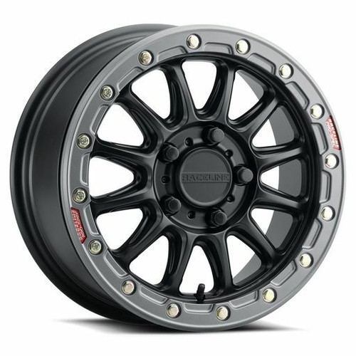 RACELINE Alpha Bdlk 15x7 Beadlock Wheel for Polaris RZR R - Black and Gunmetal Finish