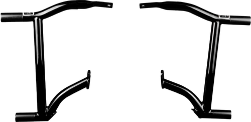 SANTORO FABWORX Not Yo Daddys Bag Guards Gloss Black for Harley-Davidson FLHX / FLTR Models (Part SF80021)