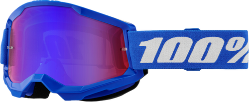 100-Percent Strata 2 Junior Goggle Blue Mirror with Red/Blue Lens