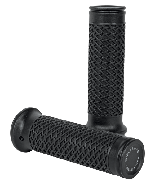 Burly Brand B16-1001B Slash Cut Grip Set 7/8 inch Black